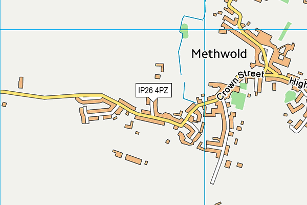 IP26 4PZ map - OS VectorMap District (Ordnance Survey)