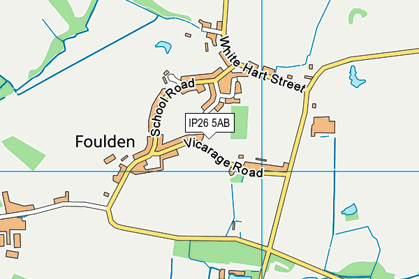 Foulden Recreation Ground map (IP26 5AB) - OS VectorMap District (Ordnance Survey)