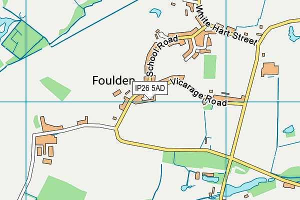 IP26 5AD map - OS VectorMap District (Ordnance Survey)