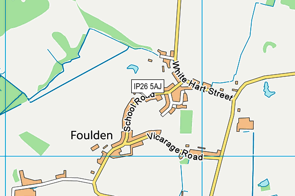 IP26 5AJ map - OS VectorMap District (Ordnance Survey)