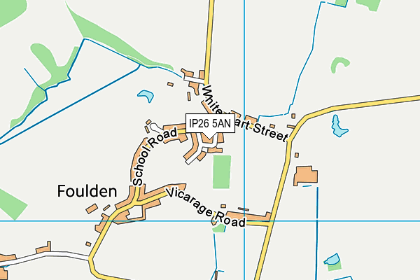 IP26 5AN map - OS VectorMap District (Ordnance Survey)