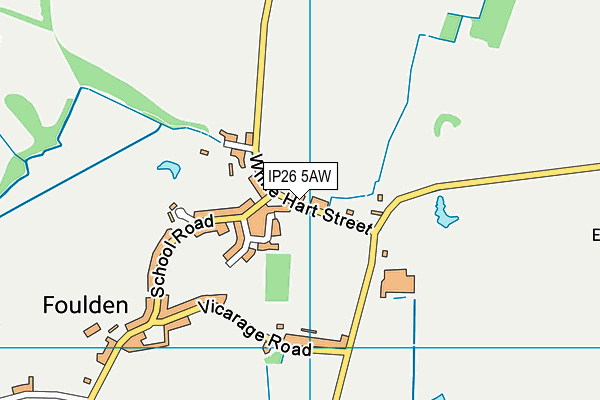 IP26 5AW map - OS VectorMap District (Ordnance Survey)