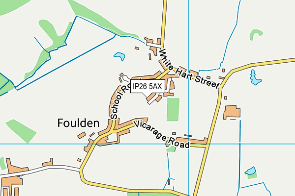 IP26 5AX map - OS VectorMap District (Ordnance Survey)