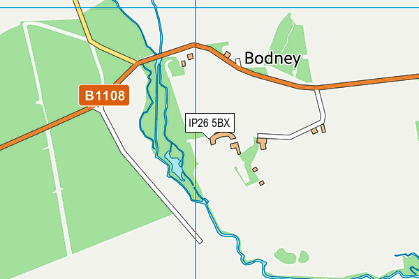 IP26 5BX map - OS VectorMap District (Ordnance Survey)