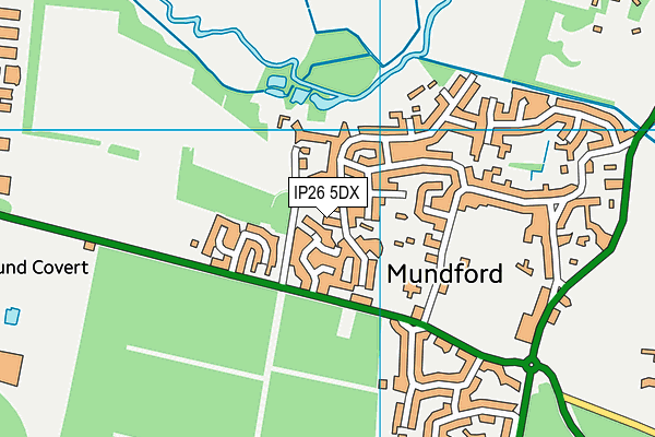 IP26 5DX map - OS VectorMap District (Ordnance Survey)