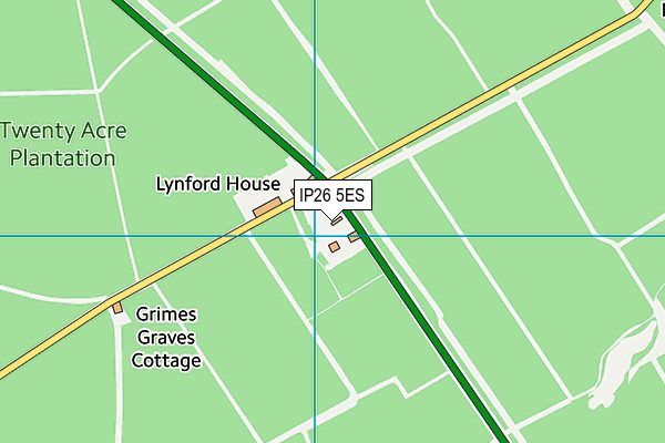 IP26 5ES map - OS VectorMap District (Ordnance Survey)