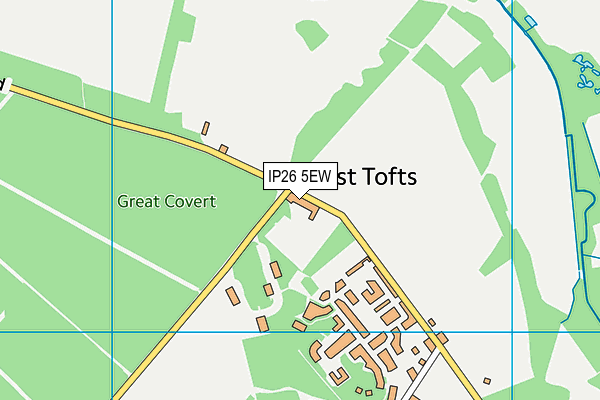 IP26 5EW map - OS VectorMap District (Ordnance Survey)