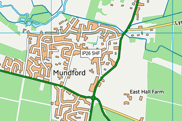 IP26 5HF map - OS VectorMap District (Ordnance Survey)