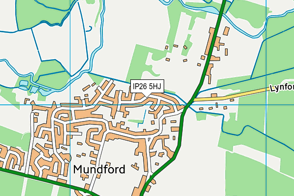 IP26 5HJ map - OS VectorMap District (Ordnance Survey)