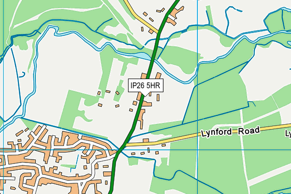 IP26 5HR map - OS VectorMap District (Ordnance Survey)