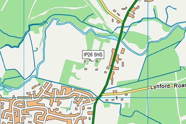 IP26 5HS map - OS VectorMap District (Ordnance Survey)