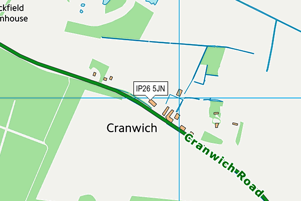 IP26 5JN map - OS VectorMap District (Ordnance Survey)