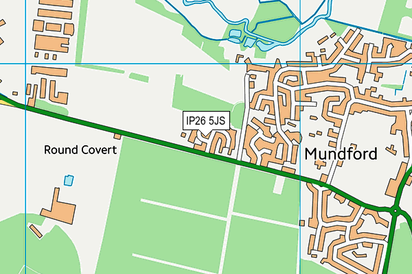 IP26 5JS map - OS VectorMap District (Ordnance Survey)