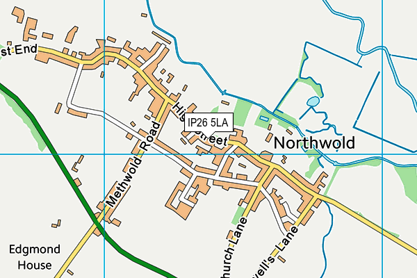 IP26 5LA map - OS VectorMap District (Ordnance Survey)
