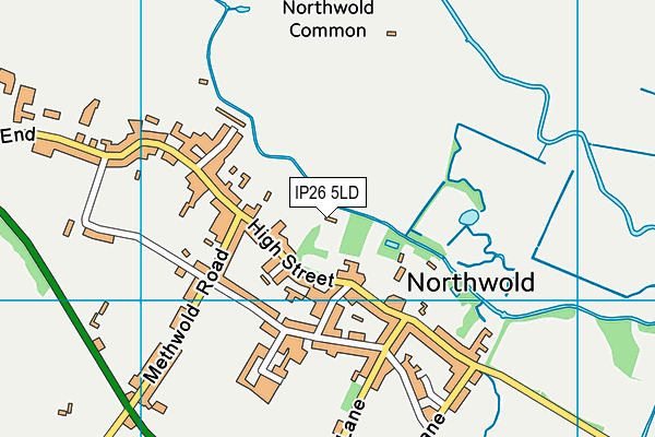 IP26 5LD map - OS VectorMap District (Ordnance Survey)