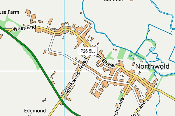 IP26 5LJ map - OS VectorMap District (Ordnance Survey)