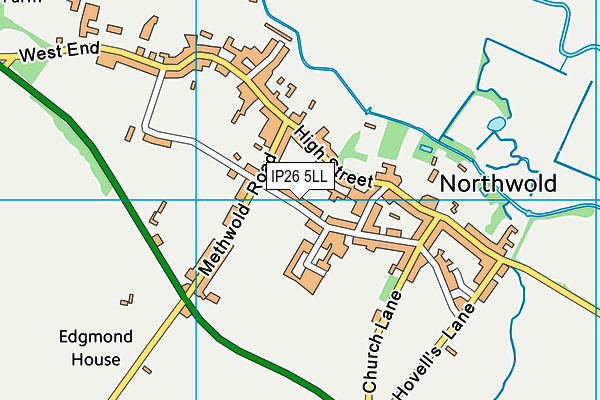 IP26 5LL map - OS VectorMap District (Ordnance Survey)