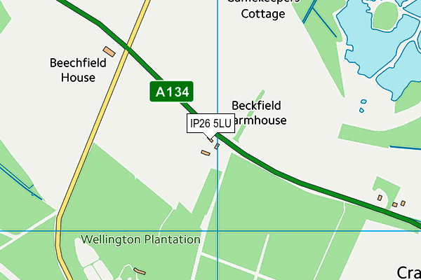 IP26 5LU map - OS VectorMap District (Ordnance Survey)