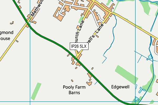 IP26 5LX map - OS VectorMap District (Ordnance Survey)