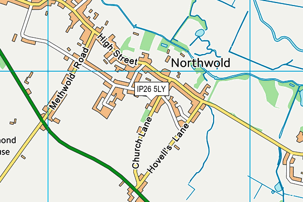 IP26 5LY map - OS VectorMap District (Ordnance Survey)