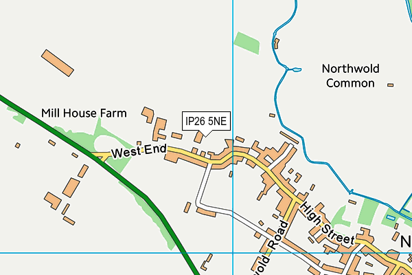 IP26 5NE map - OS VectorMap District (Ordnance Survey)