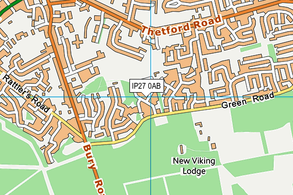 IP27 0AB map - OS VectorMap District (Ordnance Survey)