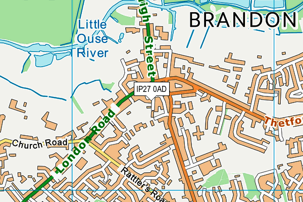 IP27 0AD map - OS VectorMap District (Ordnance Survey)