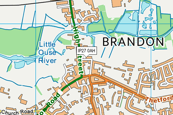 IP27 0AH map - OS VectorMap District (Ordnance Survey)