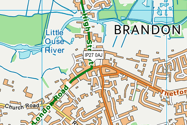 IP27 0AJ map - OS VectorMap District (Ordnance Survey)