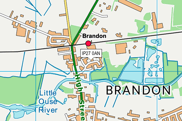 Map of BRIDE AND BLOOM OF BRANDON LIMITED at district scale