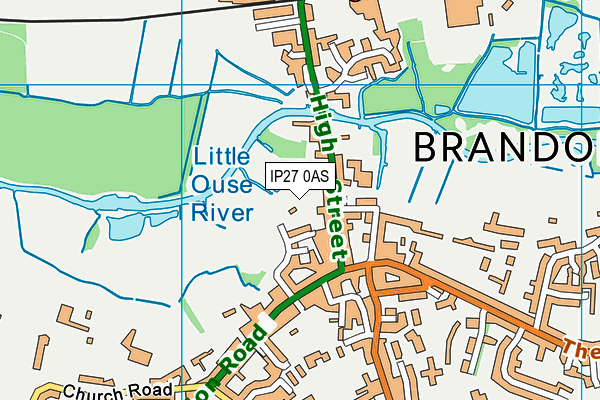 IP27 0AS map - OS VectorMap District (Ordnance Survey)