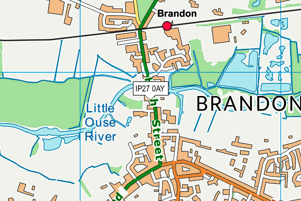 IP27 0AY map - OS VectorMap District (Ordnance Survey)