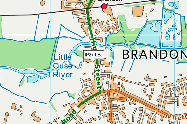 IP27 0BJ map - OS VectorMap District (Ordnance Survey)