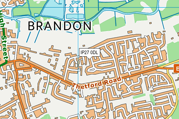 IP27 0DL map - OS VectorMap District (Ordnance Survey)