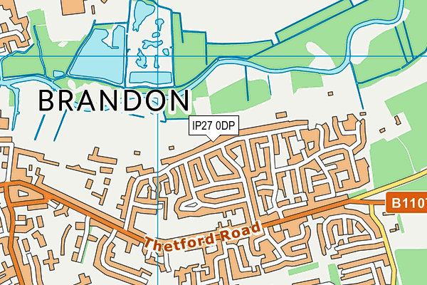 IP27 0DP map - OS VectorMap District (Ordnance Survey)