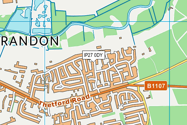 IP27 0DY map - OS VectorMap District (Ordnance Survey)