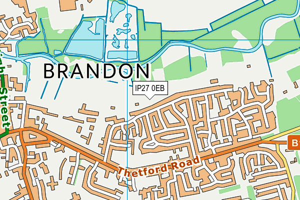 IP27 0EB map - OS VectorMap District (Ordnance Survey)