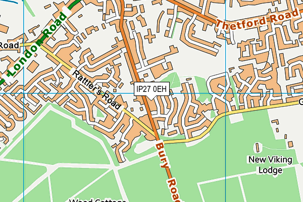 IP27 0EH map - OS VectorMap District (Ordnance Survey)