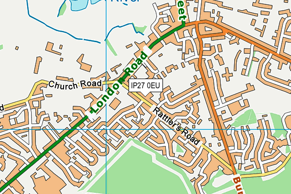 IP27 0EU map - OS VectorMap District (Ordnance Survey)