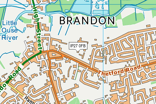 IP27 0FB map - OS VectorMap District (Ordnance Survey)