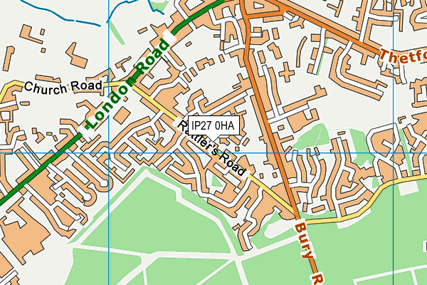 IP27 0HA map - OS VectorMap District (Ordnance Survey)