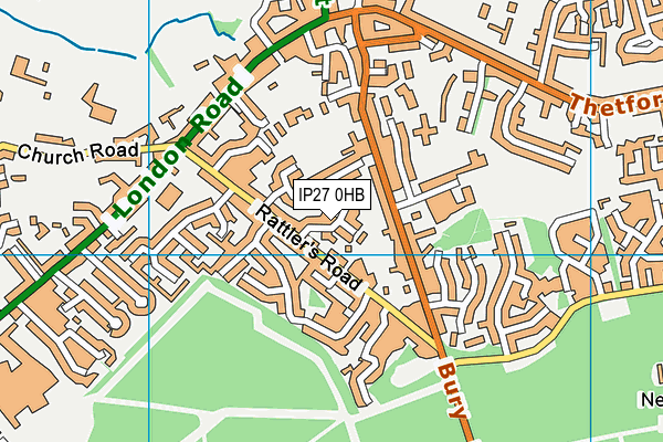 IP27 0HB map - OS VectorMap District (Ordnance Survey)