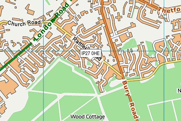 IP27 0HE map - OS VectorMap District (Ordnance Survey)