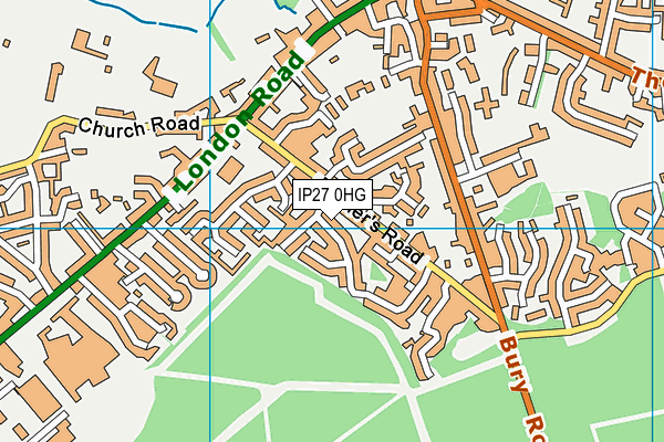 IP27 0HG map - OS VectorMap District (Ordnance Survey)