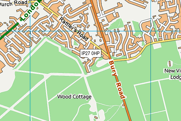 IP27 0HP map - OS VectorMap District (Ordnance Survey)