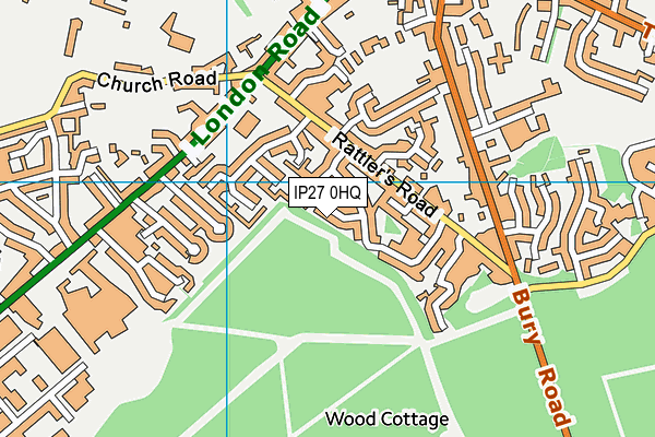 IP27 0HQ map - OS VectorMap District (Ordnance Survey)