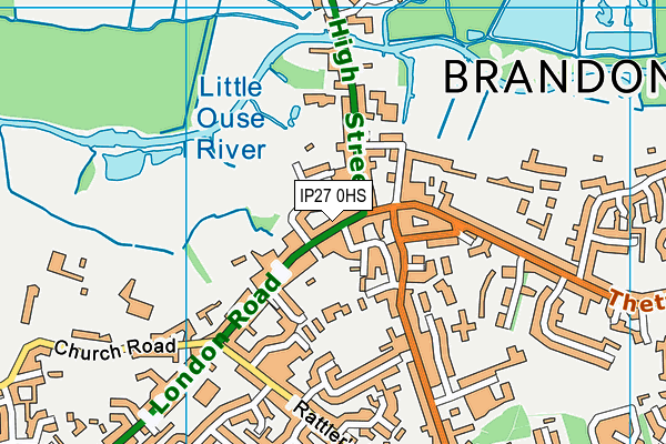 IP27 0HS map - OS VectorMap District (Ordnance Survey)