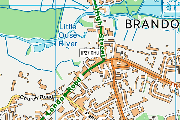 IP27 0HU map - OS VectorMap District (Ordnance Survey)