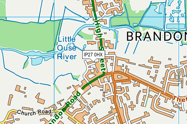 IP27 0HX map - OS VectorMap District (Ordnance Survey)