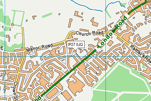 IP27 0JQ map - OS VectorMap District (Ordnance Survey)